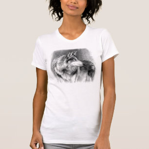 T-shirt prudent de loup de yeux