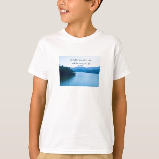T-shirt Ps 107:29 Il calme la tempête (Devant)