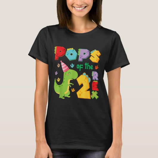 T-shirt Ps Of The Two Rex 2nd Birthday Boy Dinosaur T-rex (Devant)