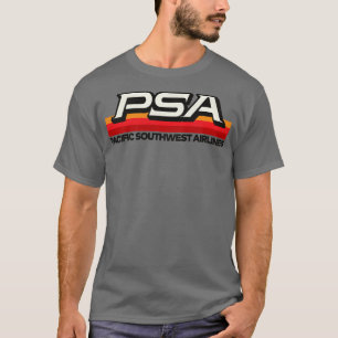 T-shirt PSA Airlines les années 70 80s Pacifique Californi