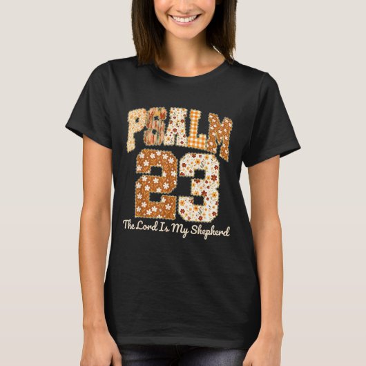T-shirt Psalm 23 The Lord Is My Shepherd Christian Fall Th (Devant)