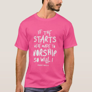 T-shirt Psaume 1483-6 Étoiles - Citation chrétienne
