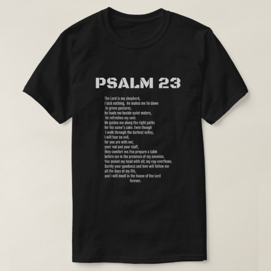 T-shirt Psaume 23 (Design devant)