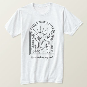 T-shirt Psaume 23 3 Rafraîchit Soul Bible chrétienne Verse