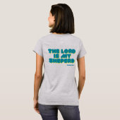T-shirt Psaume 23 Écriture Texte turquoise chemise femme (Dos entier)