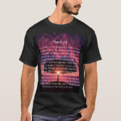 T-shirt Psaume 23 Verse biblique avec arbre de coucher de  (Devant)