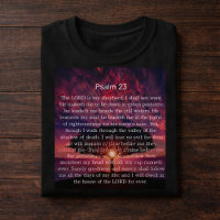 Psaume 23 Verset de la Bible avec arbre au coucher