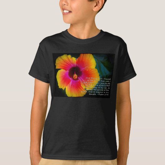 T-shirt Psaume 27:4 sur Noir (Devant)