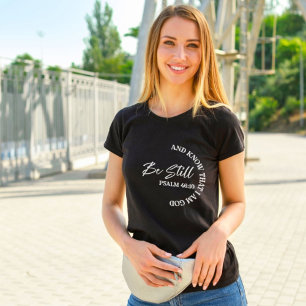 T-shirt Psaume 46:10 Bible religieuse chrétienne Verse