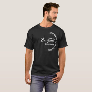 T-shirt Psaume 46:10   Citation de la Bible religieuse chr