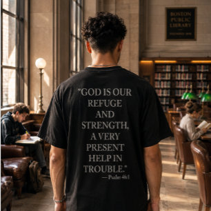 T-Shirt Psaume 46:1  Dieu est notre refuge et notr