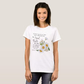 T-shirt Psaume 63:1 Écriture Bible Chamomile Fleurs (Devant entier)