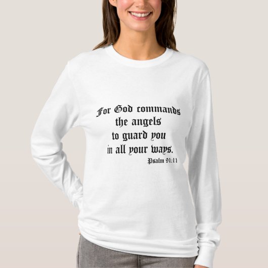 T-shirt Psaume 91:11 (Devant)