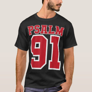 T-shirt Psaume 91 Verset Biblique Chrétien Mon Refuge Mon 