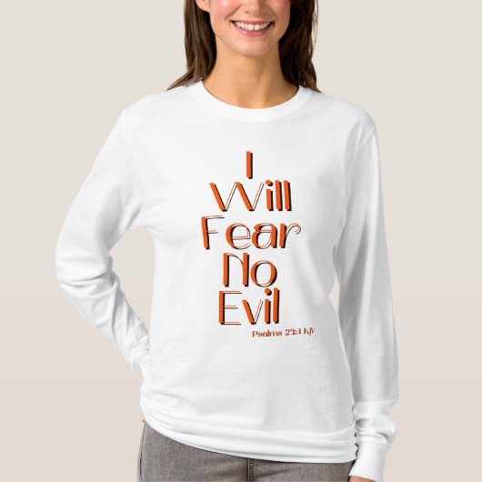 T-shirt Psaumes 23:4 Bible Verse Citation Femmes (Devant)