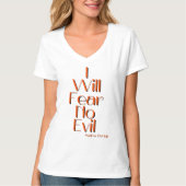 T-shirt Psaumes 23:4 Bible Verse Citation Femmes V-Cou (Devant)