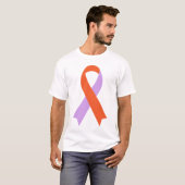 T-shirt Psoriatic Eczema Lavender & Orange (Devant entier)
