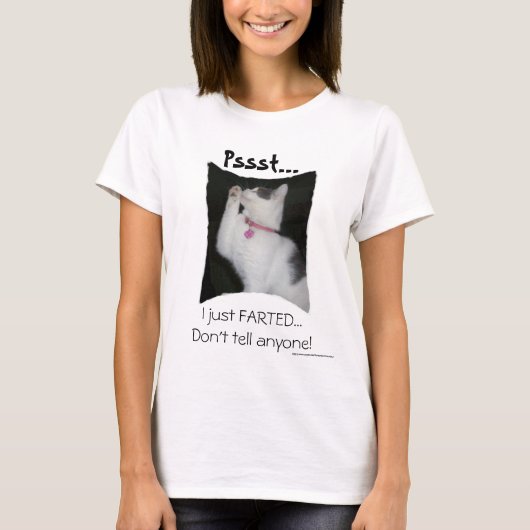 T-shirt Pssst… j'ai juste pété (Devant)