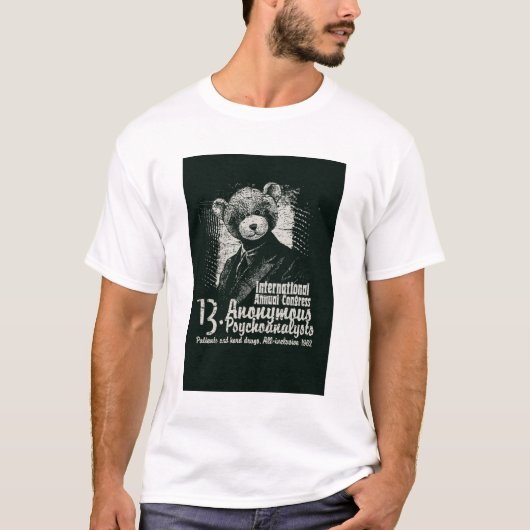 T-shirt Psychanalystes Anonymes blancs Teddy Bear Graphism (Devant)