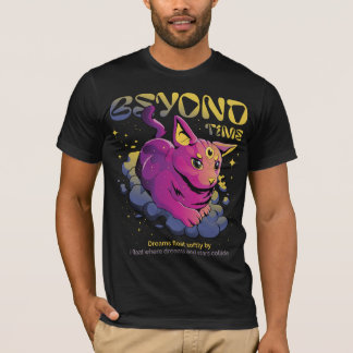 T-shirt Psychedelic Cosmic Cat - Beyond Time Tee
