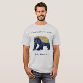 T-shirt Psychedelic Honey Badger Funny Animal Art Slogan (Devant entier)