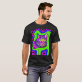 T-shirt Psychedelic Kitty Kitten Lover In Cat Art Style_1 (Devant entier)