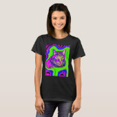T-shirt Psychedelic Kitty Kitten Lover In Cat Art Style_1 (Devant entier)