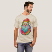 T-shirt Psychedelic Père Noël Streetwear (Devant entier)