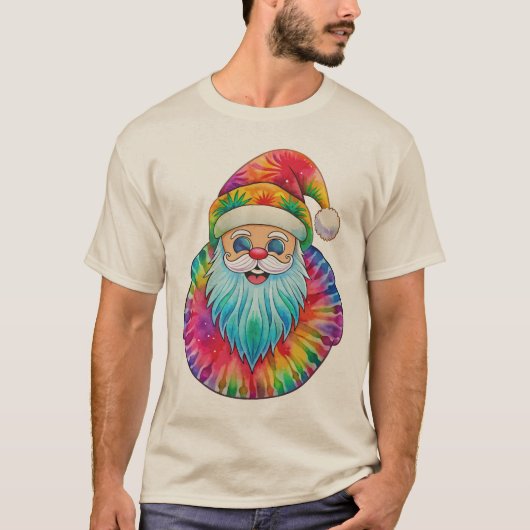 T-shirt Psychedelic Père Noël Streetwear (Devant)