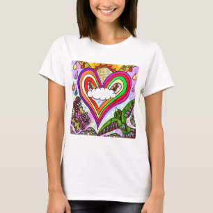 T-shirt Psychédélic Rainbow Heart