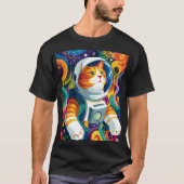T-shirt Psychedelic Space Cat Astronaut – Trippy Cosmic Ar (Devant)