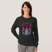 T-shirt Psychédélique Acidulée Pixie Alien UFO Champignon (Devant entier)