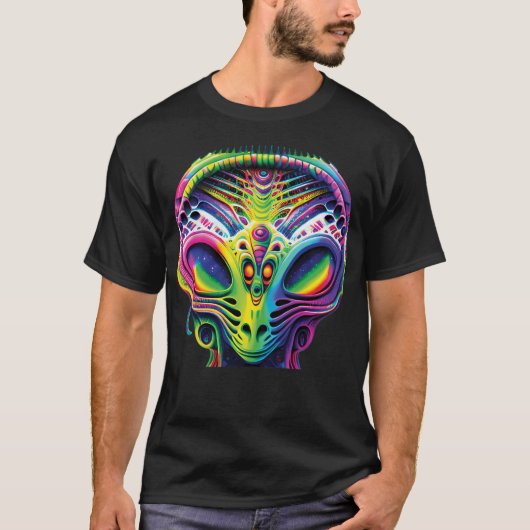 T-shirt Psychédélique Alien (Devant)