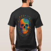 T-Shirt Psychedelique Crâne Maths, Professeur de G (Dos)