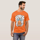 T-shirt psychédélique de moutons (Devant entier)