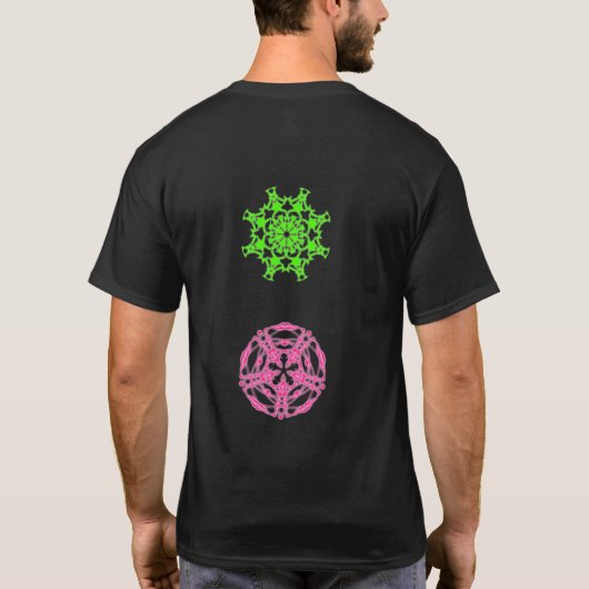 T-shirt psychédélique kaléidoscope fractal (Dos)