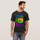 T-shirt Psychédélique Produit Chat Astronaut Chat avec esp (Devant entier)