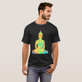 T-shirt Psychédélique Rétro Hippie Bouddha Dharma (Devant entier)