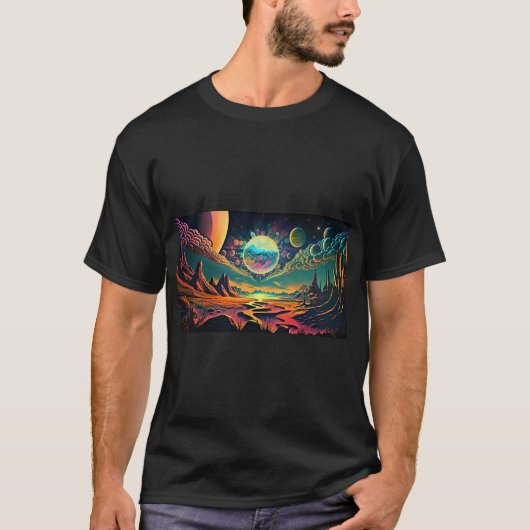 T-shirt Psychédélique spatiale (Devant)