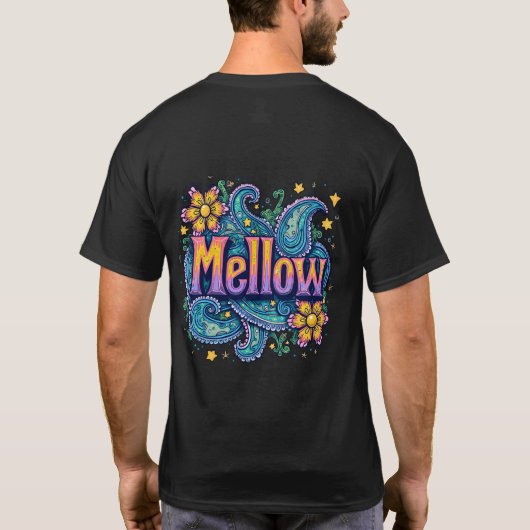 T-shirt Psychédélique Super "Mellow" Retro Hippie Art (Dos)