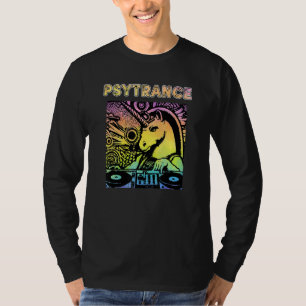 T-shirt Psychedlic Unicorn Goa Om Psy Trance Darkpsy Rave