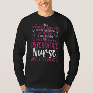 T-shirt Psychiatrie Infirmière Appréciation Psychologie In