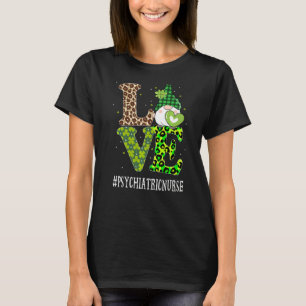 T-shirt Psychiatrique Infirmière Amour Jour de la Saint Pa