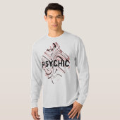 T-shirt "Psychic" on Pink Black Abstract Art Design (Devant entier)