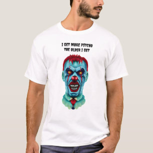T-shirt Psycho Déplaisant Tueur Zombie Clown Horreur Art