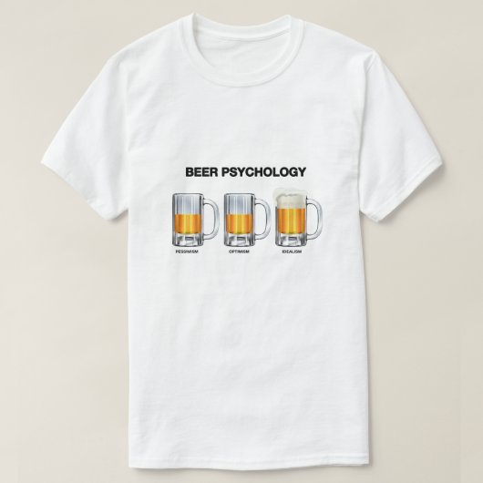 T-shirt Psychologie de la bière (Design devant)