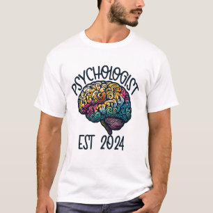 T-shirt Psychologie Diplôme majeur 2024 Nouveau psychologu