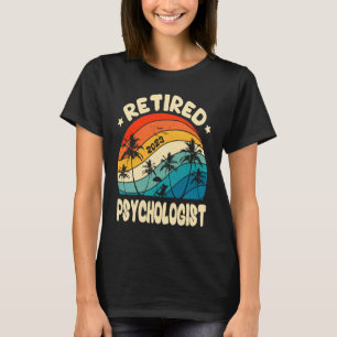 T-shirt Psychologue retraité rétro Travail de retraite vin