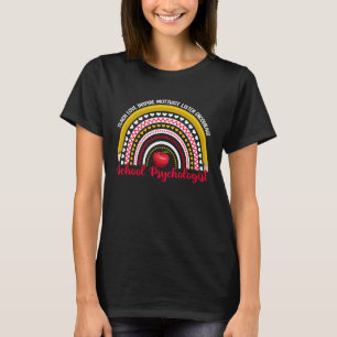 T-shirt Psychologue scolaire Rainbow Psychologie Enseignan