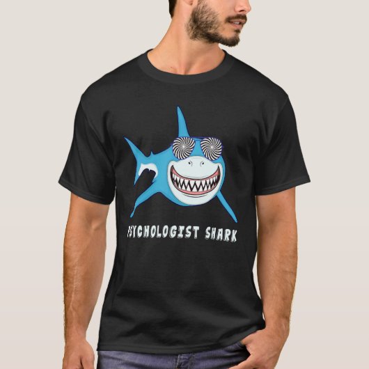 T-shirt Psychologue Shark Hypnotize Trance Psycho Therapi (Devant)
